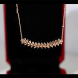 925 Silver Plated Rivet Necklace 18K Rose Bullet Pendant