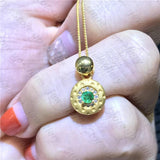Natural Emerald Necklace 925 Silver Ladies Necklace