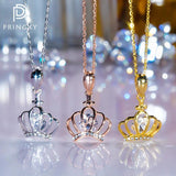 Zircon Crown Diamond Necklace 1ct S925 Sterling Silver Chain