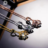 Zircon Crown Diamond Necklace 1ct S925 Sterling Silver Chain