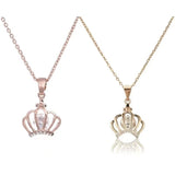 Zircon Crown Diamond Necklace 1ct S925 Sterling Silver Chain