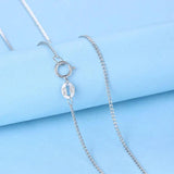 1.0mm 40/45CM Sterling Silver Necklace Chain 1.3g Female Jewelry Gift