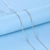1.0mm 40/45CM Sterling Silver Necklace Chain 1.3g Female Jewelry Gift