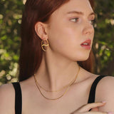 925 Silver Double-Layer Necklace Beading Fine Jewelry