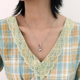 925 Sterling Silver Heart Necklace 18k Plated Gorgeous Birthday Jewelry