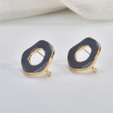 Morandi Retro Hollow Round Earrings DIY Jewelry Accessories