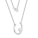 925 Silver Chain Necklace Freshwater Pearl Pendant Choker for Women