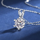 1ct Kramosanite Snowflake Dolphin Necklace D ideal cut Diamond Pendant