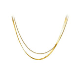 MloveAcc Snake Chain Double Female Choker Necklace