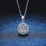 CT Cramozonite Pendant Simulated Diamond Necklace S925 Sterling Silver