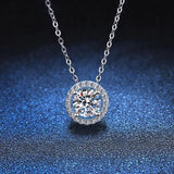 CT Cramozonite Pendant Simulated Diamond Necklace S925 Sterling Silver