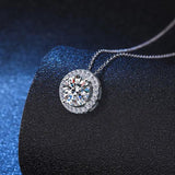 CT Cramozonite Pendant Simulated Diamond Necklace S925 Sterling Silver
