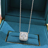925 Silver Simulated Gemstone Chain Necklaces for Women Wedding