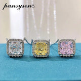 925 Silver Simulated Gemstone Chain Necklaces for Women Wedding