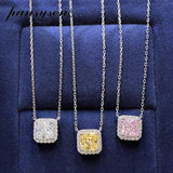 925 Silver Simulated Gemstone Chain Necklaces for Women Wedding