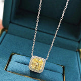 925 Silver Simulated Gemstone Chain Necklaces for Women Wedding