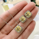 925 Silver Simulated Gemstone Chain Necklaces for Women Wedding