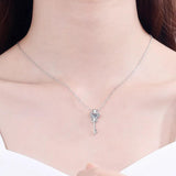 0.3 ct Mossone Pendant D VVS1 Round Cut S925 Sterling Silver Necklace