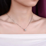 Mosant Diamond Pendant 925 Sterling Silver Women's Fine Jewelry