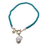 Baroque Pearl Turquoise Choker Necklace