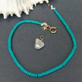 Baroque Pearl Turquoise Choker Necklace