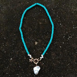 Baroque Pearl Turquoise Choker Necklace