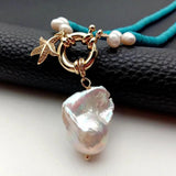 Baroque Pearl Turquoise Choker Necklace