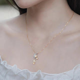 Maple Leaf Necklace 925 Sterling Silver Pendant Chain Fine Jewelry