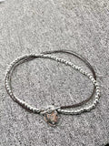 Silver Heart Necklace Jewelry Gift 925 Silver Rope Beaded