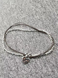 Silver Heart Necklace Jewelry Gift 925 Silver Rope Beaded