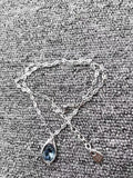 Electroplated 925 Silver Aquamarine Pendant Necklace Gift