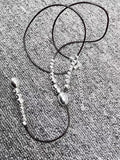 U Node 50 Electroplated 925 Silver Beads Rope Necklace Jewelry