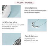 Laya 925 Silver Conch Enamel Necklace for Women