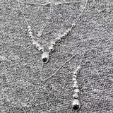 925 Silver Beads Necklace Jewelry