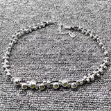 UNOde50 Electroplated Silver Beads Necklace Jewelry