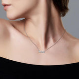 925 Sterling Silver Mountain Moissanite Necklace for Women 2.5mm D Pendant
