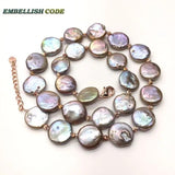 Gray Purple Freshwater Pearl Choker Necklace
