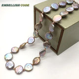 Gray Purple Freshwater Pearl Choker Necklace