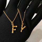 925 Silver Alphabet Necklace Yellow Deluxe Cross Birthday Gift