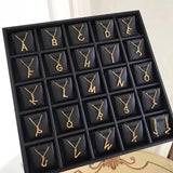 925 Silver Alphabet Necklace Yellow Deluxe Cross Birthday Gift