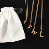 925 Silver Alphabet Necklace Yellow Deluxe Cross Birthday Gift