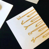 925 Silver Alphabet Necklace Yellow Deluxe Cross Birthday Gift