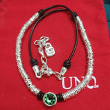 925 Silver Green Crystal Necklace Creative Jewelry Gift