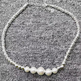 UNOde50 Silver Plated Pearl Bead Necklace Party Gift