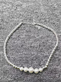 UNOde50 Silver Plated Pearl Bead Necklace Party Gift