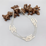 Layered Freshwater Pearl Necklace with Coin Pearl Clasp