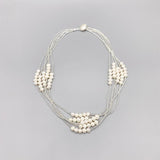 Layered Freshwater Pearl Necklace with Coin Pearl Clasp