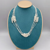 Layered Freshwater Pearl Necklace with Coin Pearl Clasp