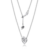 Heart Family Tree Necklace 925 Sterling Silver for Women