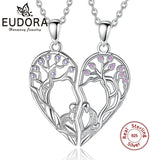 925 Silver Tree of Life Heart Necklace Set for Sisters